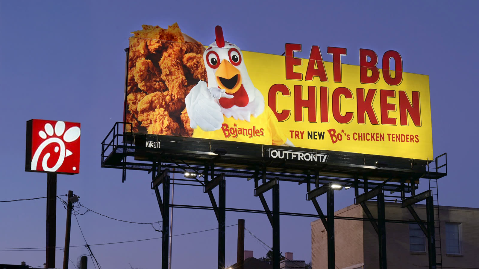 Bojangles out-of-home board
